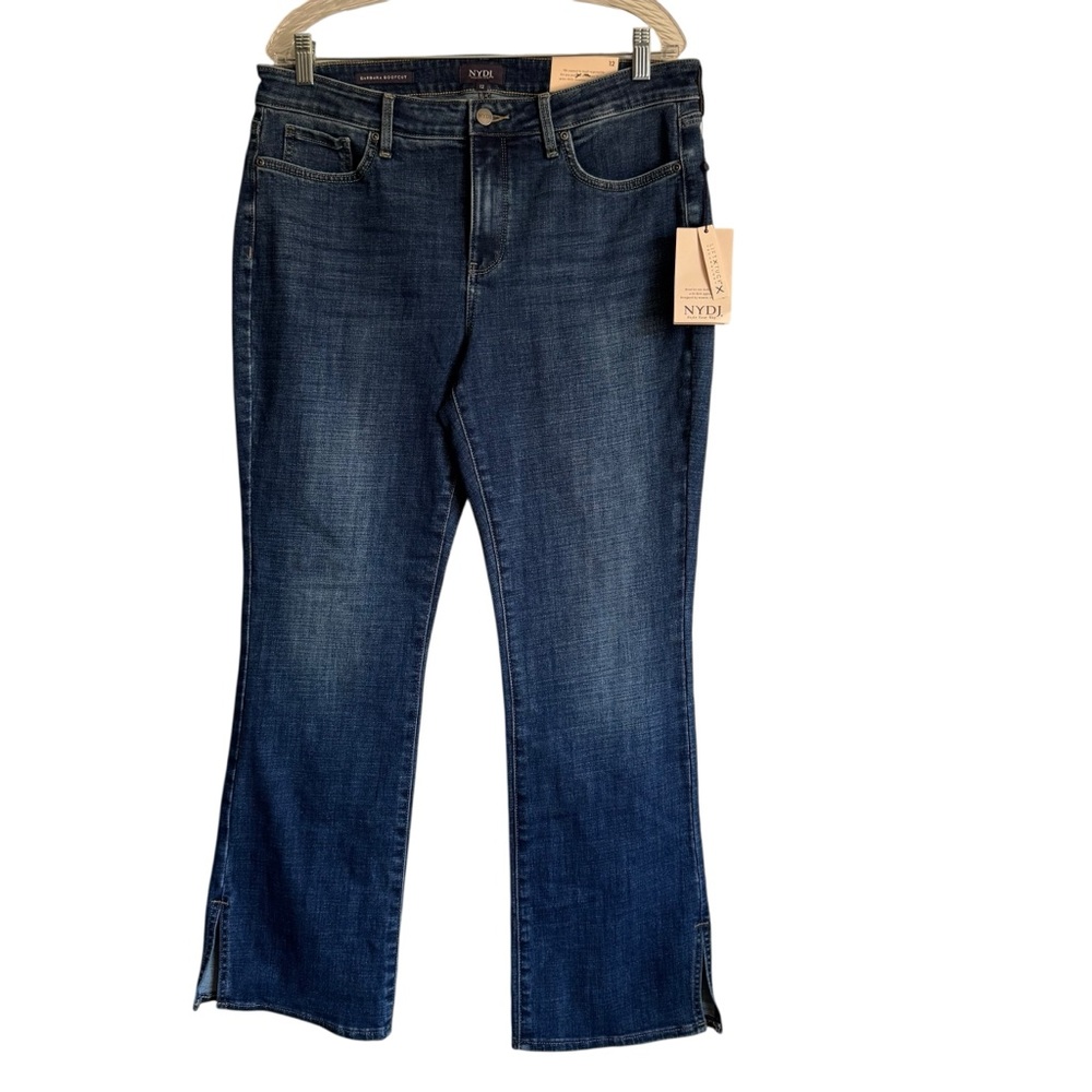 NYDJ Women's Barbara Bootcut, Side Slits Olympus Jeans 30” inseam Size 12 NEW - Picture 2 of 15